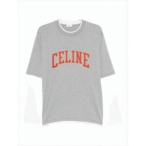 Celine Layered Grey Cotton Jersey T-Shirt - NWT